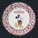 Simple Modern Mickey Mouse Birthday Paper Plates<br><div class="desc">Celebrate your child's Birthday with these simple and modern Mickey Mouse Birthday plates! Personalize by adding your child's name and age!</div>