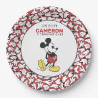 Simple Modern Mickey Mouse Birthday Napkins