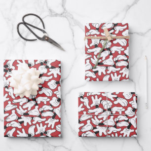 Simple Modern Mickey Mouse Birthday Pattern Wrapping Paper Sheets