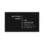 Simple Modern Minimal Black White Business Card