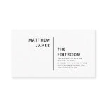 Simple Modern Minimal Black White Business Card