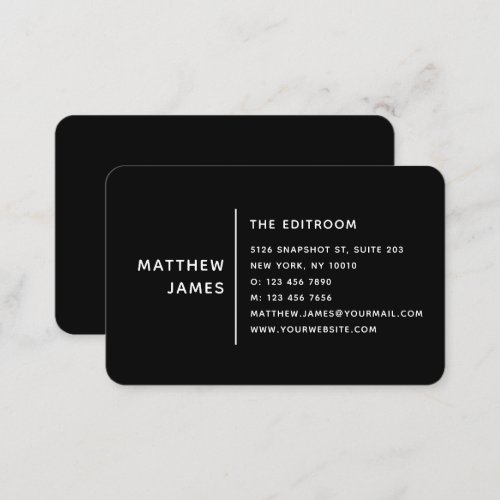 Simple Modern Minimal Black White QR Code Business Business Card