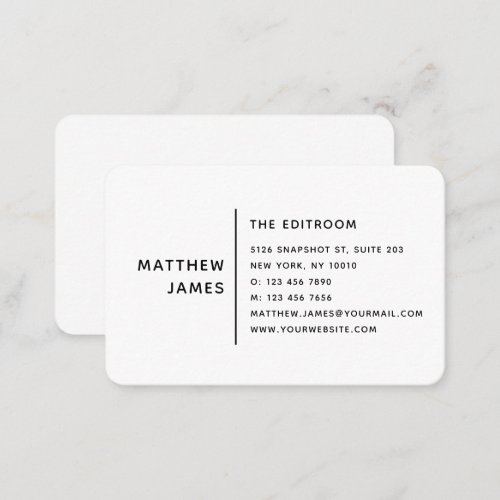 Simple Modern Minimal Black White QR Code Business Card
