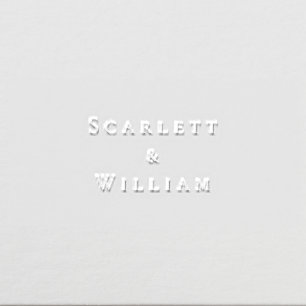 Simple Modern Minimal Bride and Groom Signature Embosser