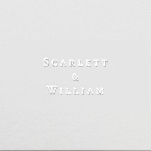 Simple Modern Minimal Bride and Groom Signature Embosser (Design)