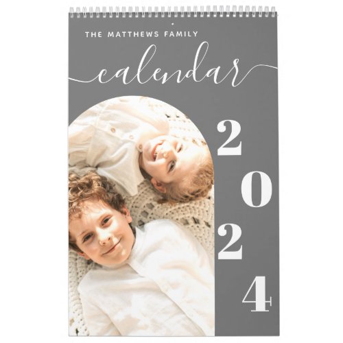 Simple Modern Minimal Custom Photo Planner Calendar