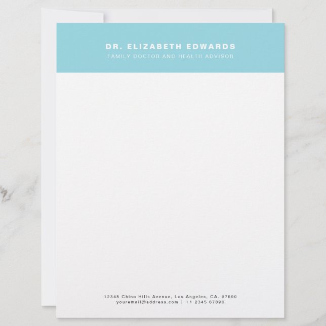 Simple Modern Minimal Family Doctor Letterhead (Front)