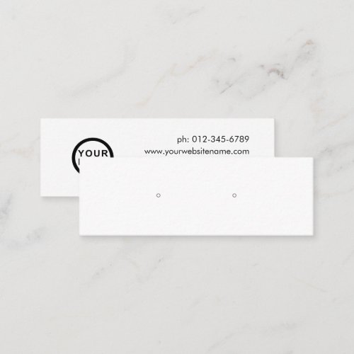 Simple Modern Minimal Jewelry Earring Display Mini Business Card