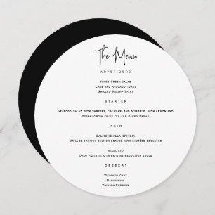 Simple Modern Minimal Menu Classic Script Black