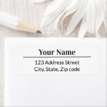Simple Modern Minimal Name Mailing Return Address Label