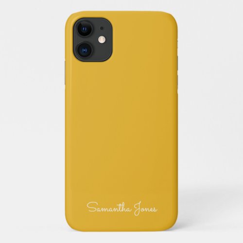 Simple Modern Minimal Ochre iPhone 11 Case