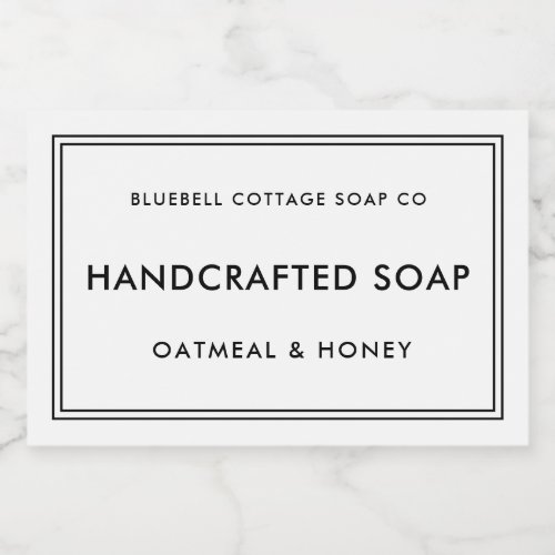 Simple Modern Minimal Soap Product Label