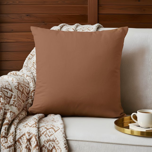 Simple Modern Minimal Solid Mocha Brown Decor Throw Pillow (Simple Modern Minimal Solid Mocha Brown Decor Throw Pillow)