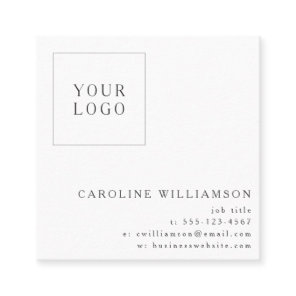 Simple Modern Minimal Square Professional Logo  Business Card