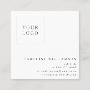 Simple Modern Minimal Square Professional Logo Business Card