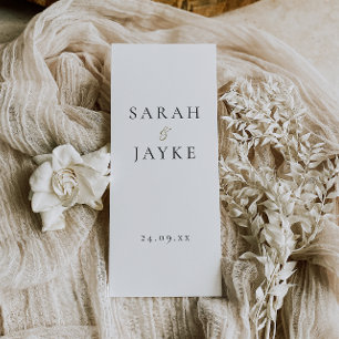 Simple Modern Minimal Wedding Ceremony Program