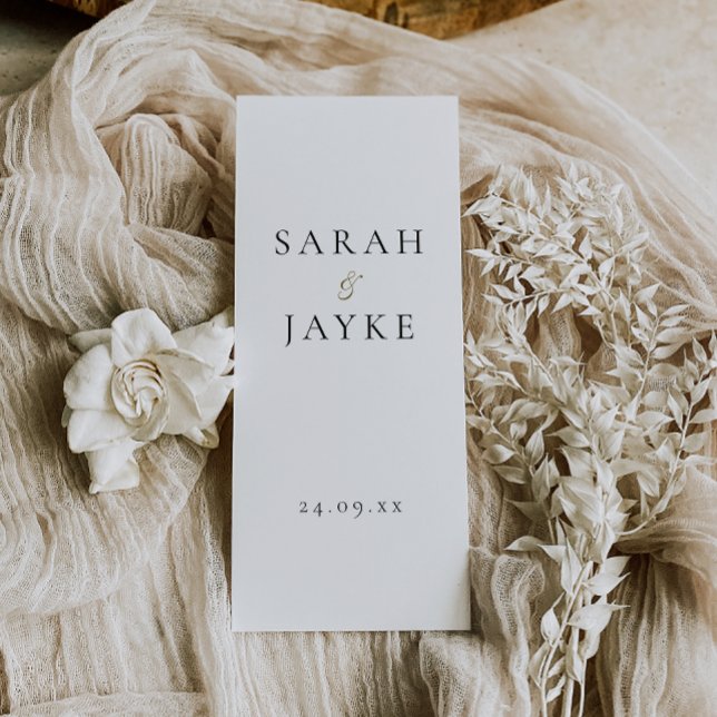 Simple Modern Minimal Wedding Ceremony Program (Creator Uploaded)