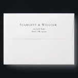 Simple Modern Minimal Wedding Envelope<br><div class="desc">This simple modern minimal wedding envelope design is a timeless fusion of classic charm and contemporary simplicity. With a focus on minimalist style, this design features clean lines, neutral tones, and a sophisticated black and white palette, ensuring every detail exudes refined simplicity. Whether you're planning a traditional ceremony or a...</div>