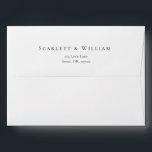 Simple Modern Minimal Wedding Envelope<br><div class="desc">This simple modern minimal wedding envelope design is a timeless fusion of classic charm and contemporary simplicity. With a focus on minimalist style, this design features clean lines, neutral tones, and a sophisticated black and white palette, ensuring every detail exudes refined simplicity. Whether you're planning a traditional ceremony or a...</div>