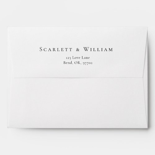 Simple Modern Minimal Wedding Envelope