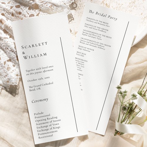 Simple Modern Minimal Wedding Flat Program