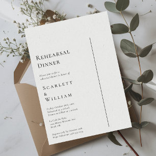 Simple Modern Minimal Wedding Rehearsal Dinner Invitation