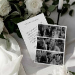 Simple Modern Minimalist 3 Photo Wedding  Thank You Card<br><div class="desc">This sleek and timeless card features a minimalist design, offering a clean canvas to convey your heartfelt thanks. The simplicity of the card allows your appreciation to take center stage, making it a perfect choice for expressing gratitude after your wedding day. Meticulously crafted with modern aesthetics and attention to detail,...</div>