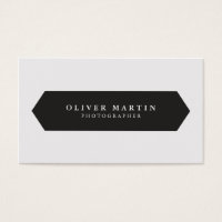 Simple Modern Minimalist Black and Light Grey Business Card