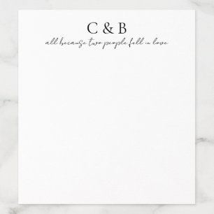 Simple Modern Minimalist Black and White Envelope Liner