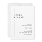 Simple Modern Minimalist Black And White Wedding