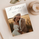 Simple Modern Minimalist Boho 2 Photo Wedding Invitation<br><div class="desc">Capture the magic of your special day with our Simple Modern Minimalist Boho 2 Photo Wedding Invitation. Featuring handwritten calligraphy script and rustic-themed photography,  this minimalist design is perfect for boho weddings.</div>