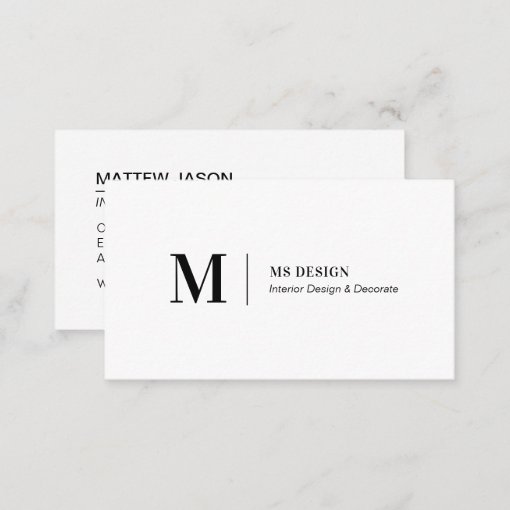 Simple Modern Minimalist Business Cards | Zazzle