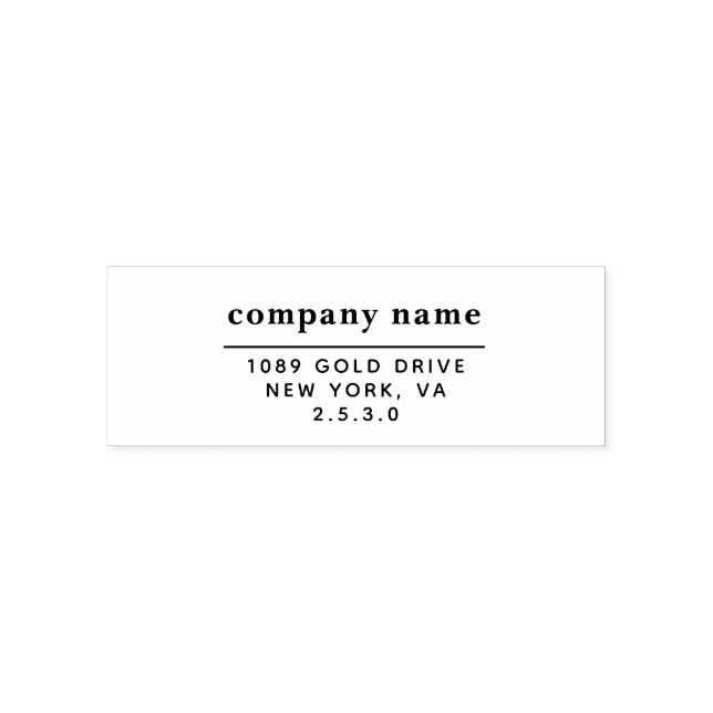 Simple Modern Minimalist Business  Self-inking Stamp (Design)