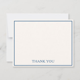 Simple Modern Minimalist Chic Navy Blue Thank You Note Card
