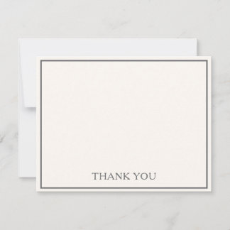 Simple Modern Minimalist Classic Thank You Note Card