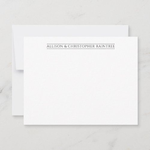 Simple Modern Minimalist Couple Newlywed Wedding  Note Card