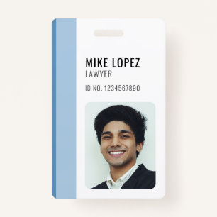 Simple Modern Minimalist Custom Employee ID Badge