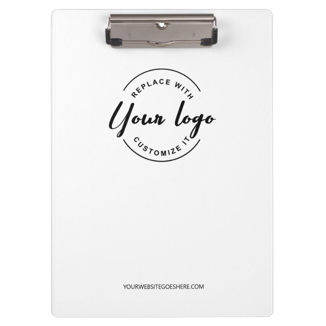 Simple Modern Minimalist Custom Logo Branded Clipboard (Front)
