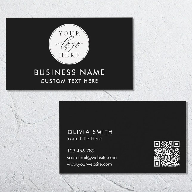 Simple Modern Minimalist Custom Logo Business Card (Creator Uploaded)