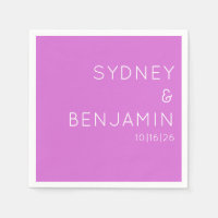 Simple Modern Minimalist Custom Wedding Orchid