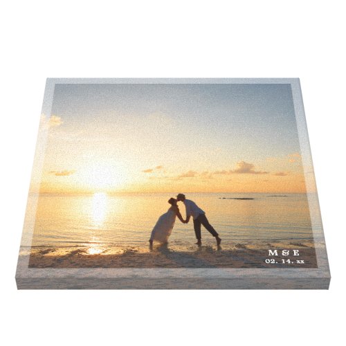 Simple Modern Minimalist Custom Wedding Photo