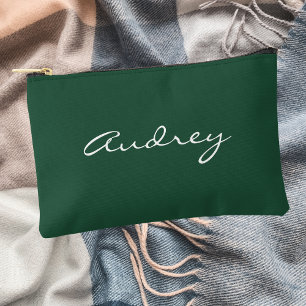 Simple Modern Minimalist Cute Aesthetic Green Accessory Pouch