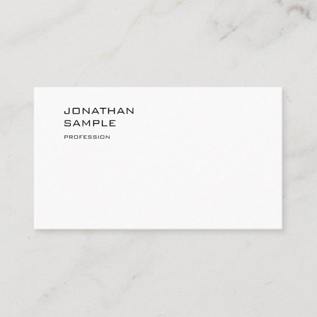 Simple Modern Minimalist Elegant Professional Business Card (Front)