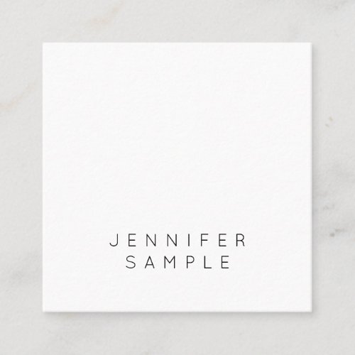 Simple Modern Minimalist Elegant Template Luxury Square Business Card