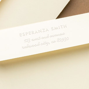 Simple Modern Minimalist Family Return Address Embosser