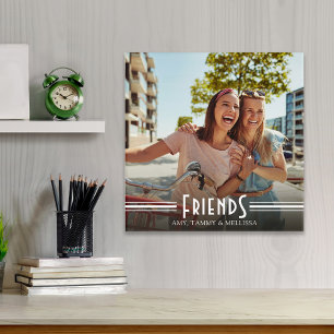 Simple Modern Minimalist Friends Photo Retro Acrylic Print