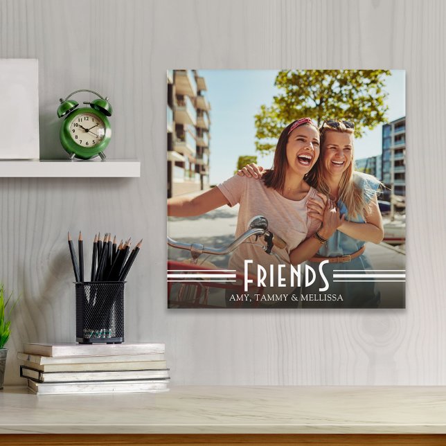 Simple Modern Minimalist Friends Photo Retro  Acrylic Print (Creator Uploaded)