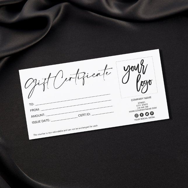 simple modern minimalist gift card certificate (Creator Uploaded)