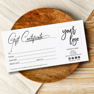 simple modern minimalist gift voucher certificate