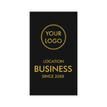 Simple Modern Minimalist Gold Business Logo Black
